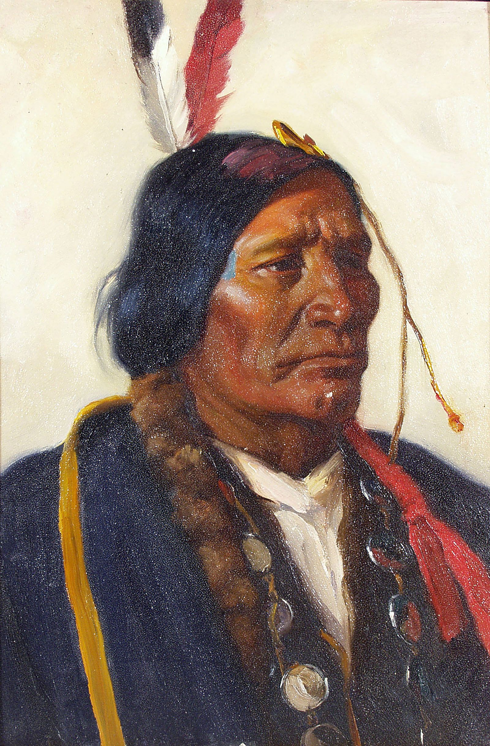 Coyote that Howls [Untitled (Plains Man, two feathers)]